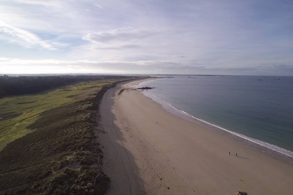 Plage vue du ciel