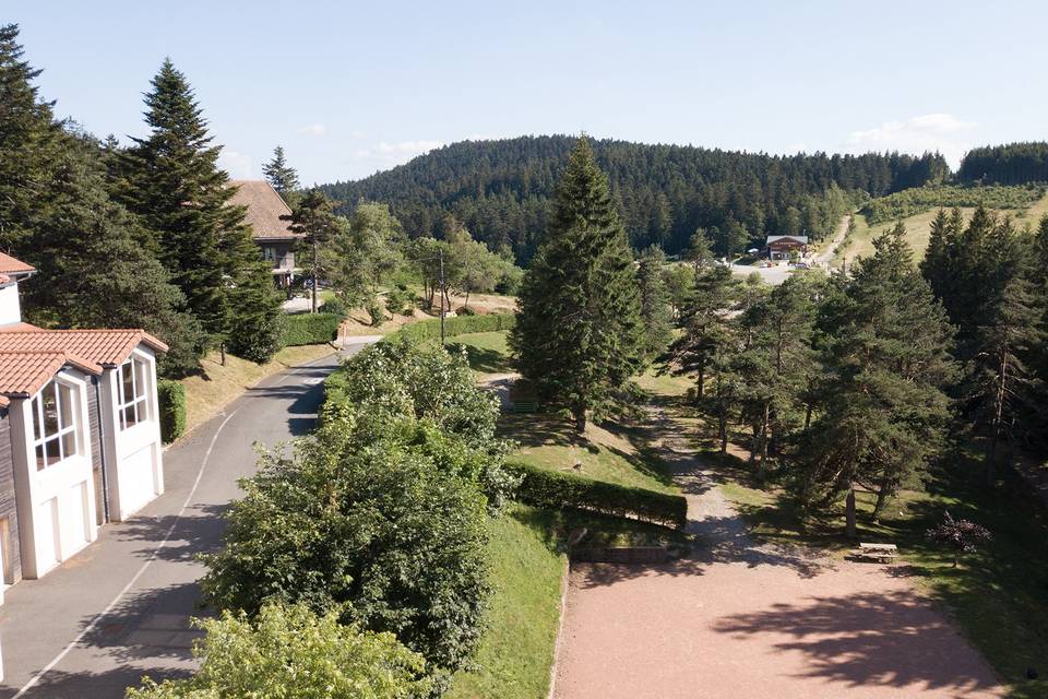 Photo mariage groupe par drone