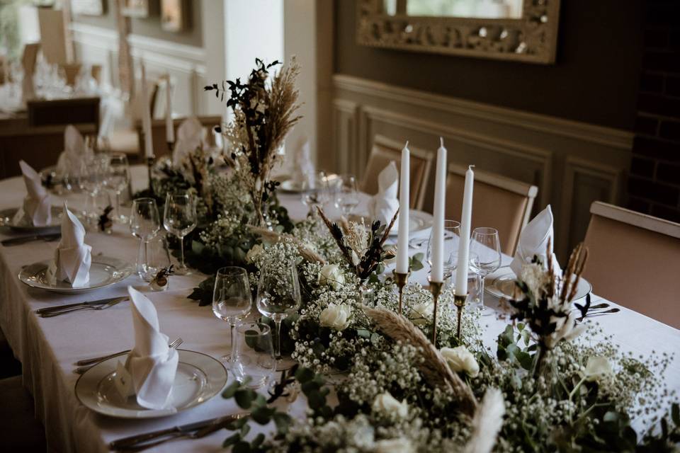 Décoration de table d'honneur