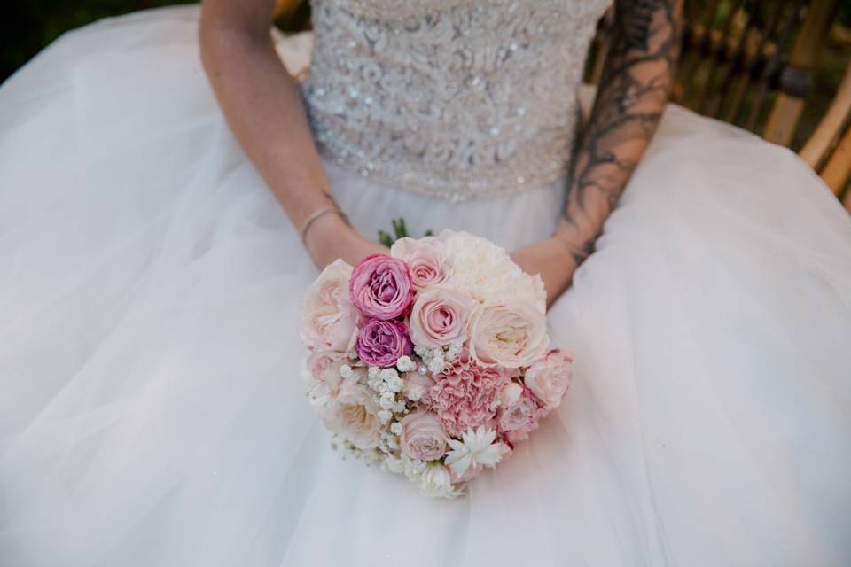 Bouquet de mariée coloré