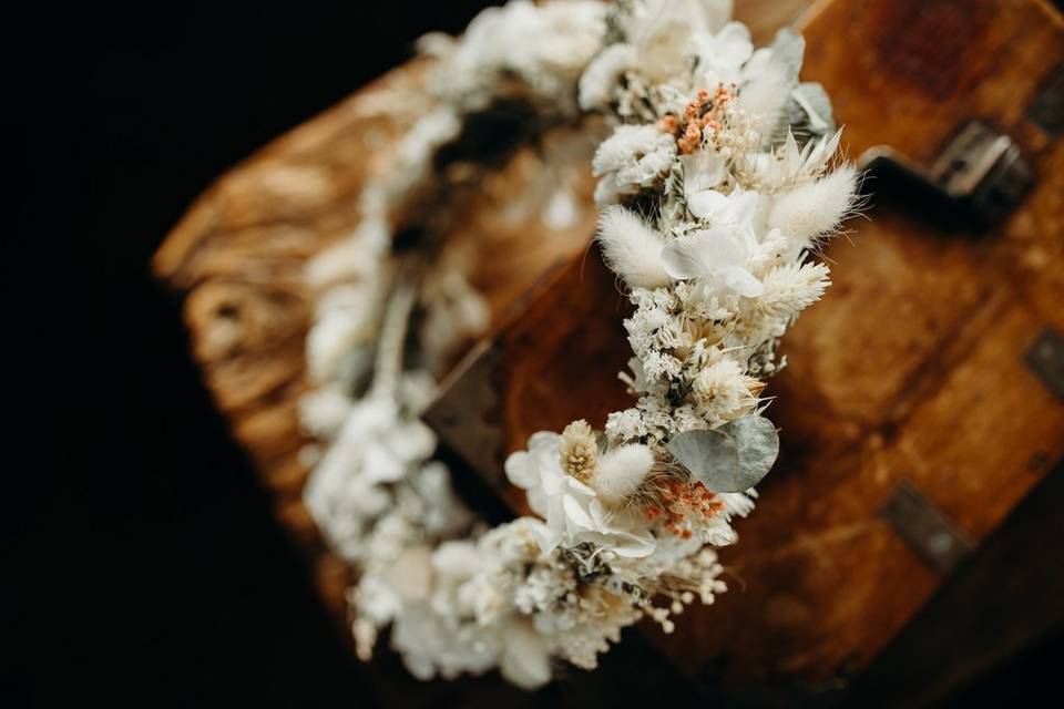 Couronne fleurs séchées