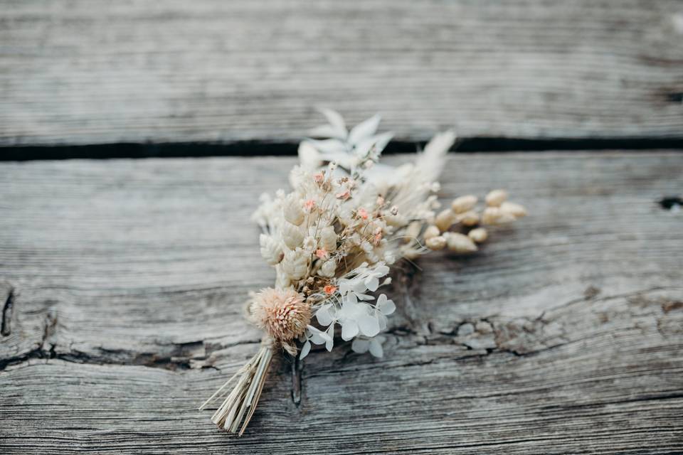 Bouquet  mariée fleurs séchées