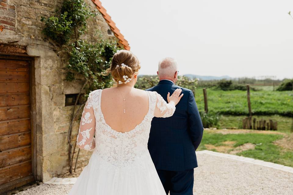 Mariée avec son papa