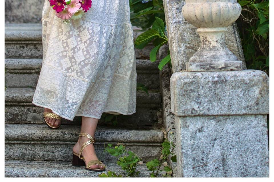 La mariée et son bouquet