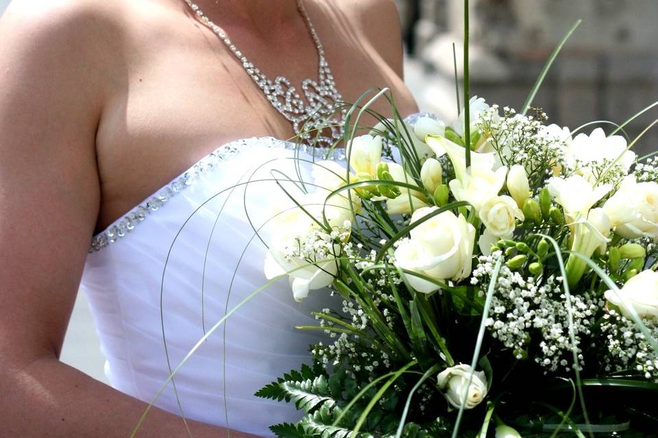 Mariée et bouquet