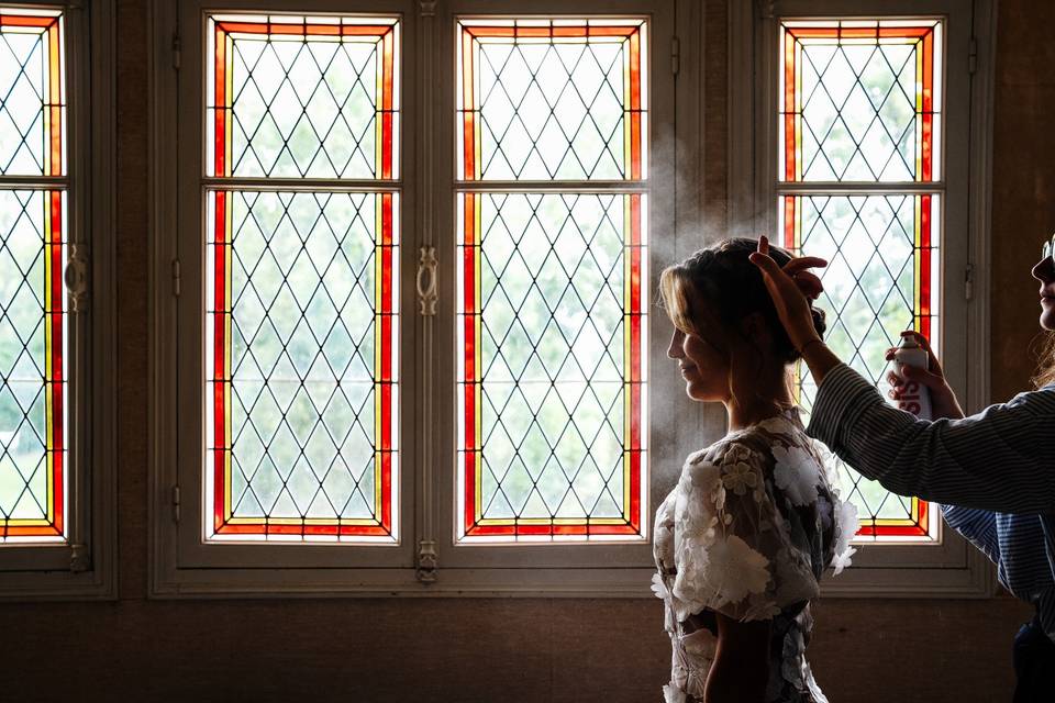 Photo mariée château