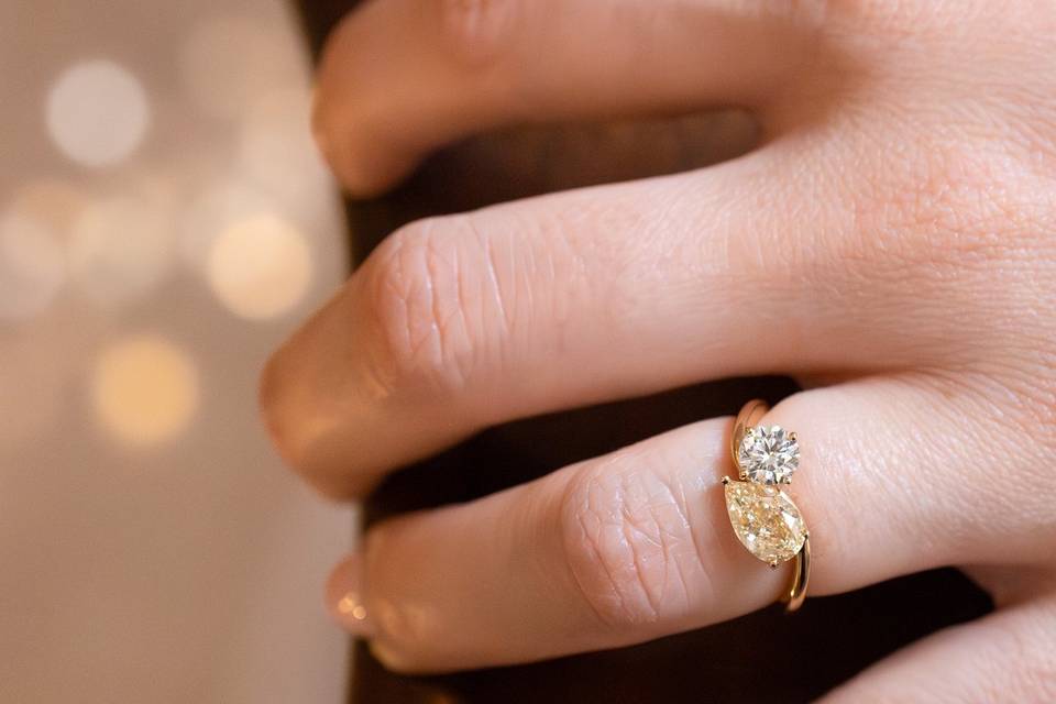 Bague toi et moi or jaune