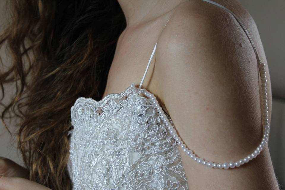 Robe Nina - bretelle perles