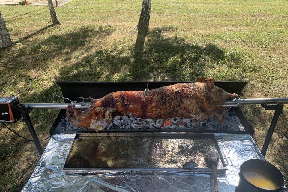 Cochon à la broche