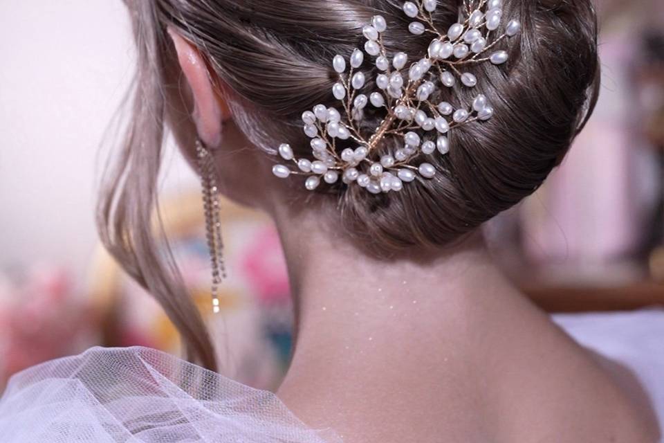 Chignon avec décor