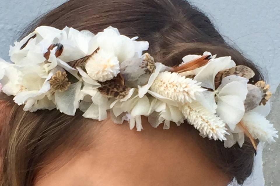 Couronne fleurs séchées