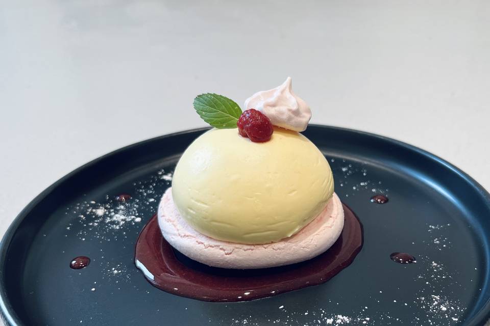 Dôme framboise citron