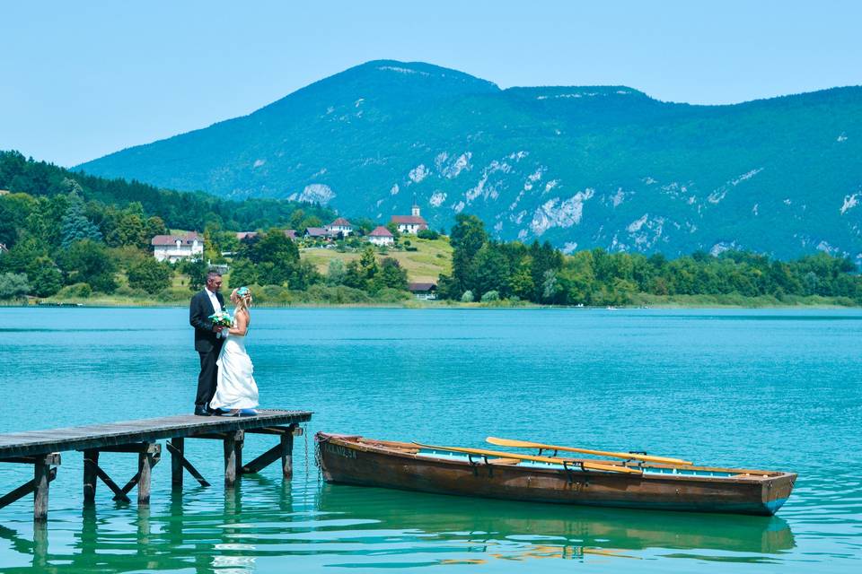 Lac d'Aiguebelette, mariés