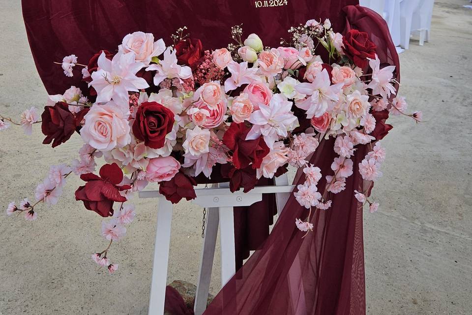 Burgundy wedding