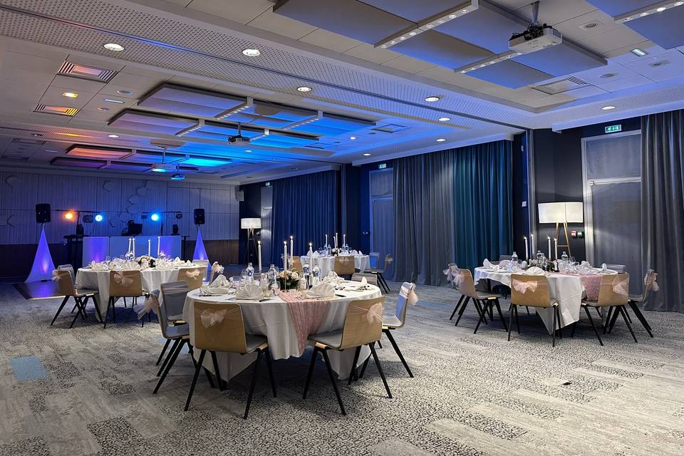 Mariage rose et doré