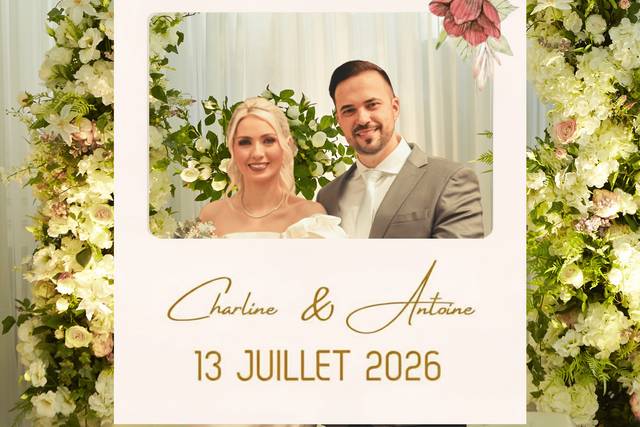 Photobooth Fleurs en or