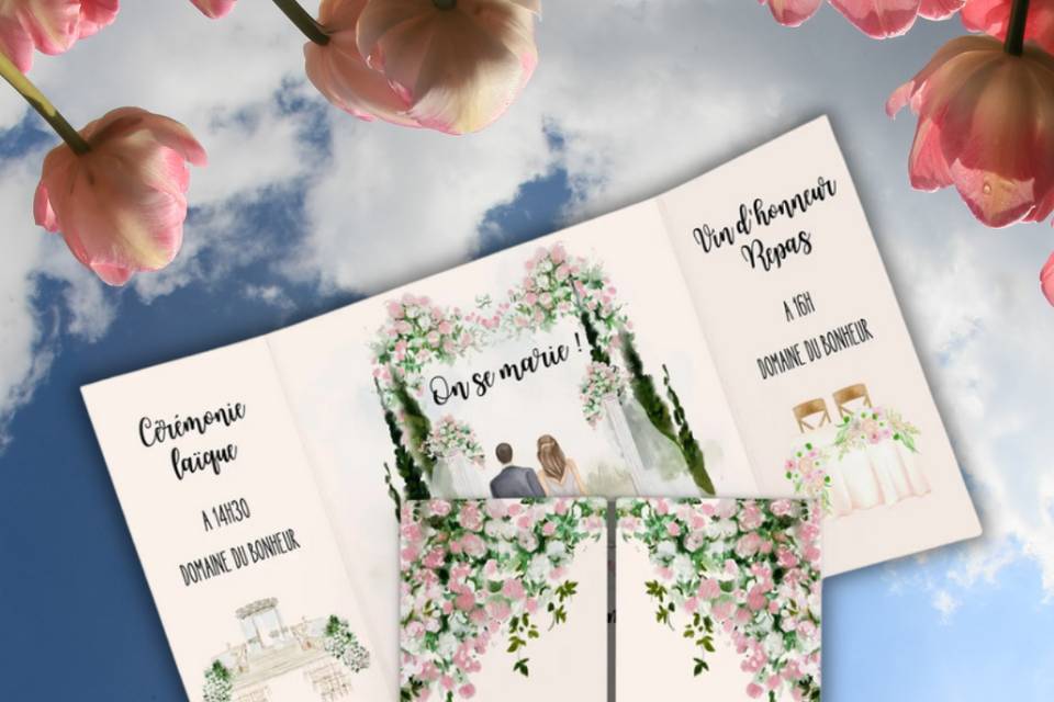 Faire-part Aquarelle florale