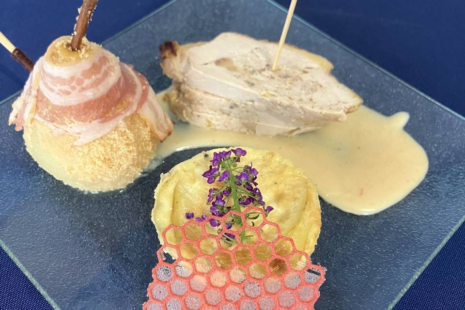 Pintadeau poire rôtie