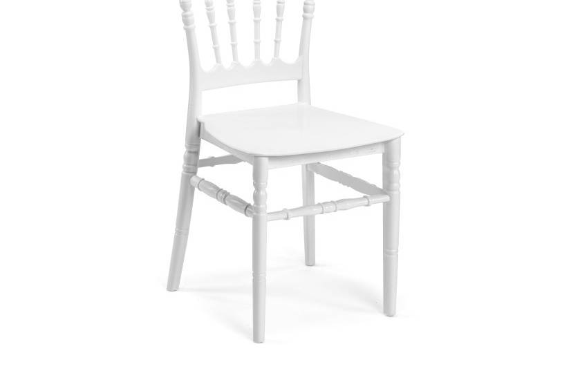 Chaise blanche en bois napoleo