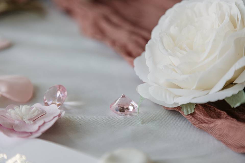 Bapteme rose poudre