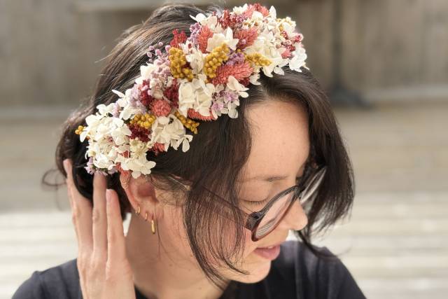Couronne fleurs séchées