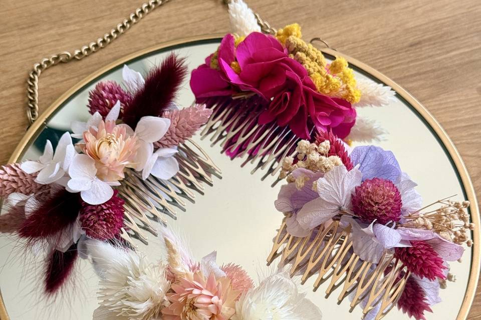 Peignes fleuris