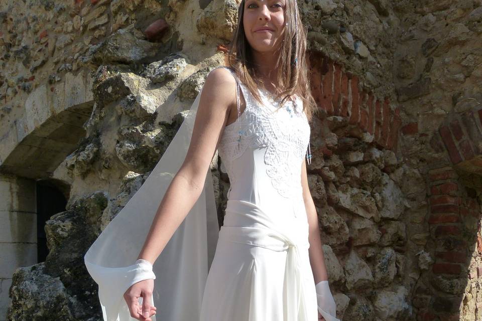 Robe elfique en mousseline