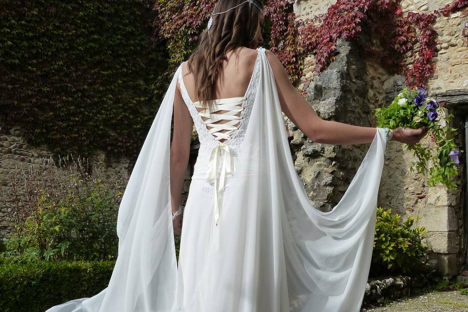 Robe elfique en mousseline