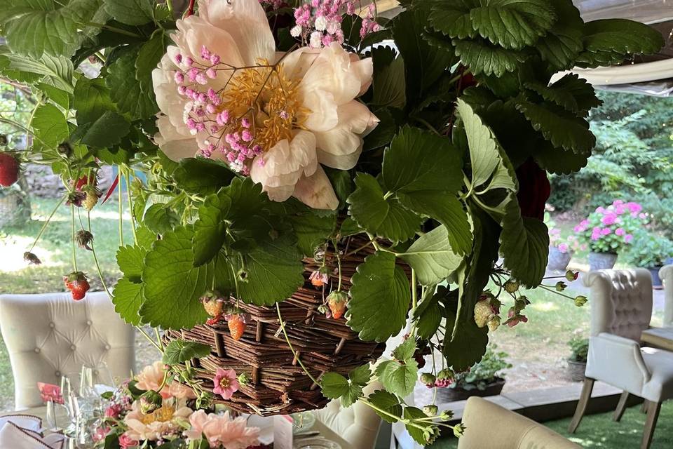 Fraise et fleurs