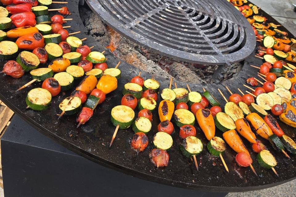 Brochettes de légumes grillés