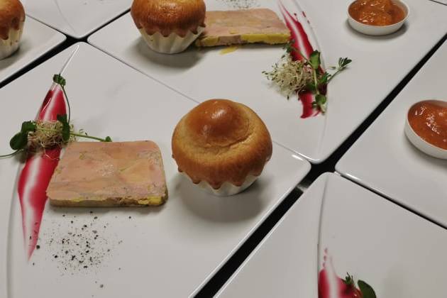 Foie gras, chutney et briochin