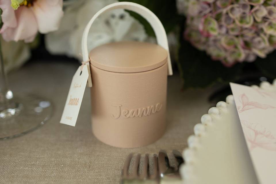 Bougie personnalisée mariage