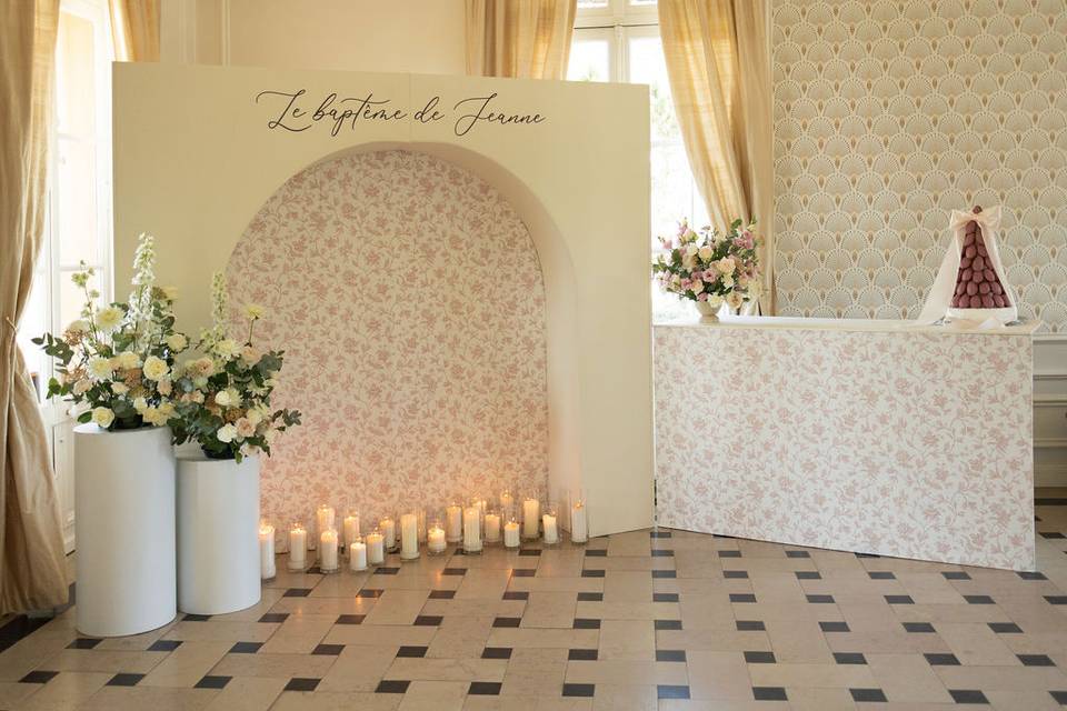 Backdrop avec bougies