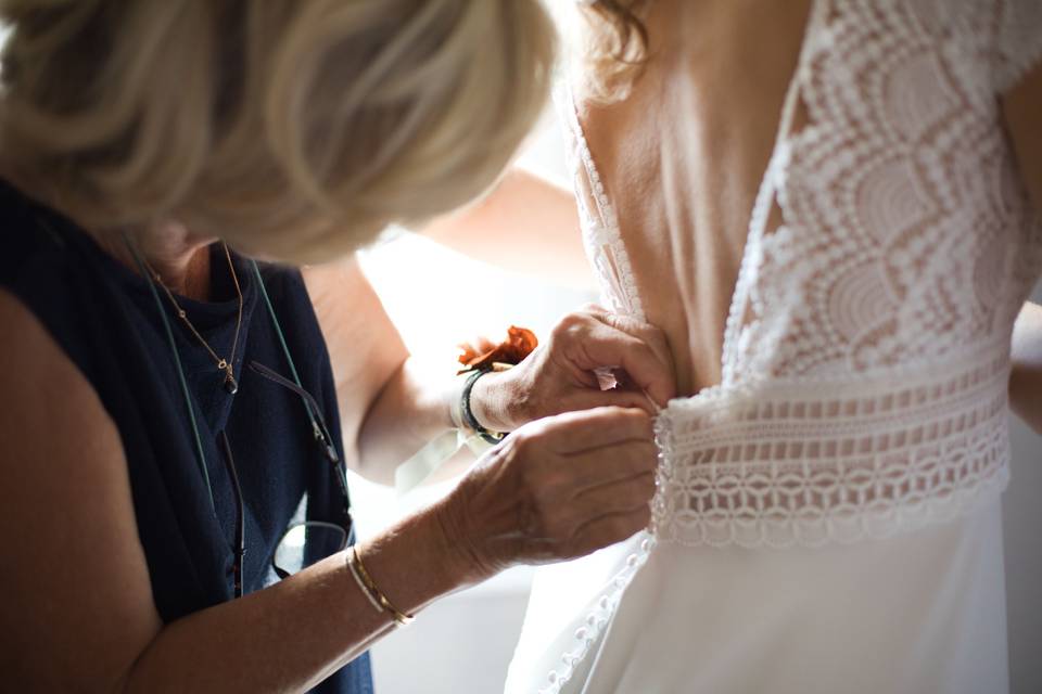 La mariée et sa maman