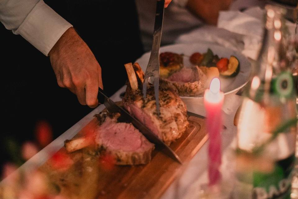 Plat à la découpe mariage