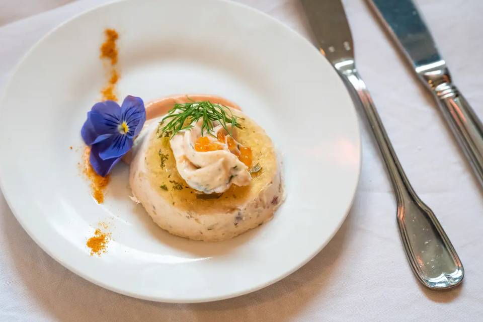 Savarin de rouget au champagne