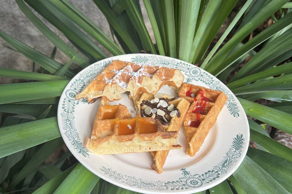 Gaufre dans végétation