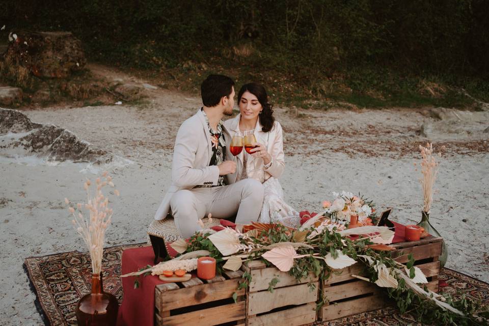 Seuls sur le sable - Elopement