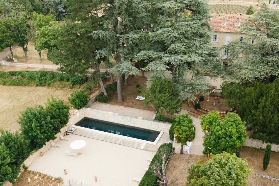 Espace piscine brunch