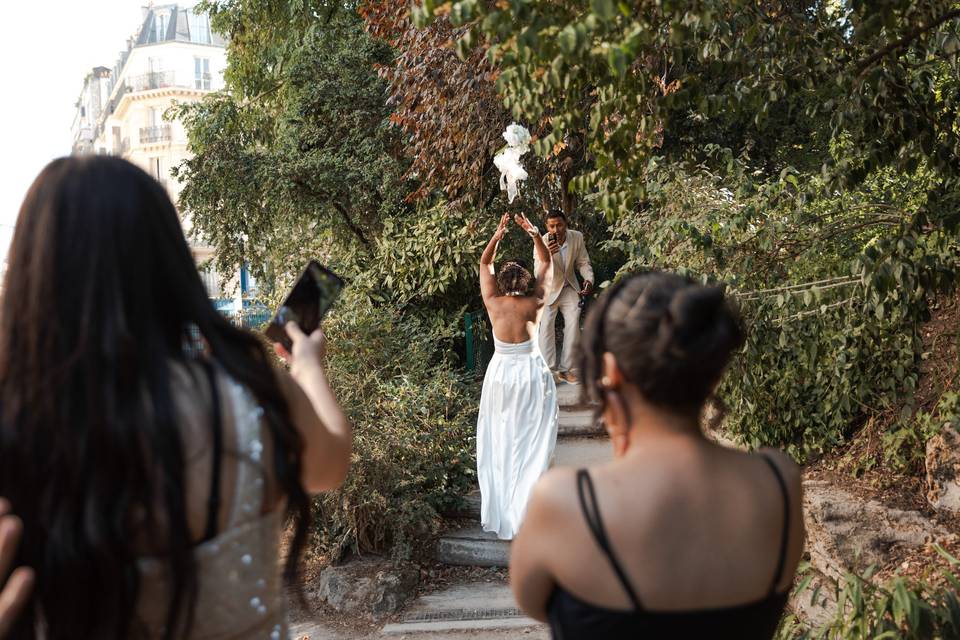 Le lancé de bouquet
