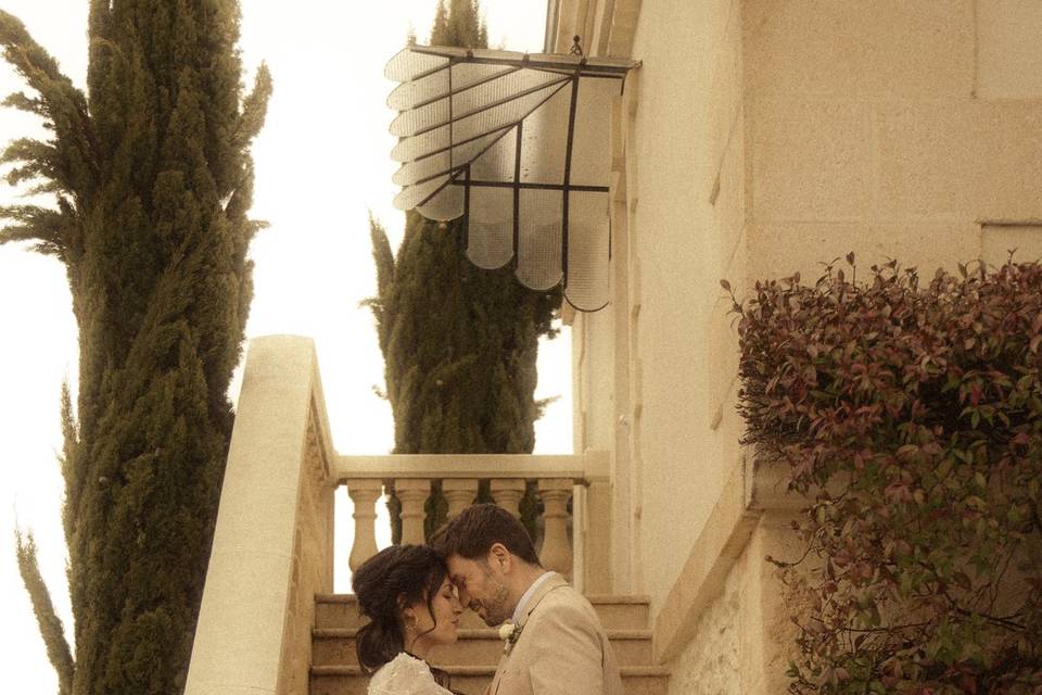 Mariés dans un château