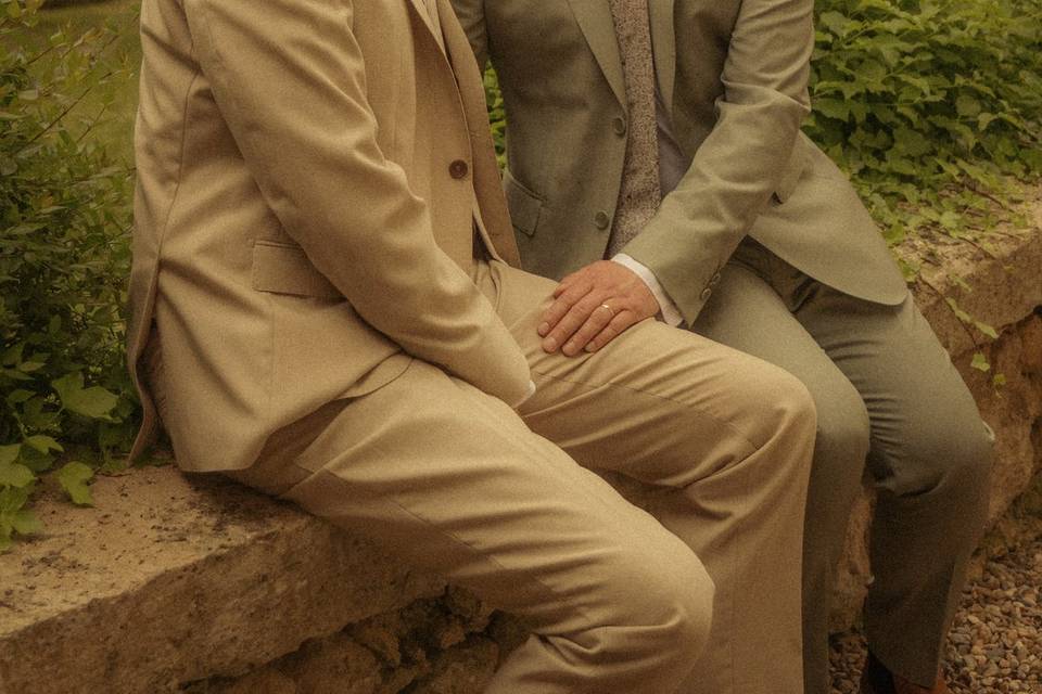 Séance couple au mariage