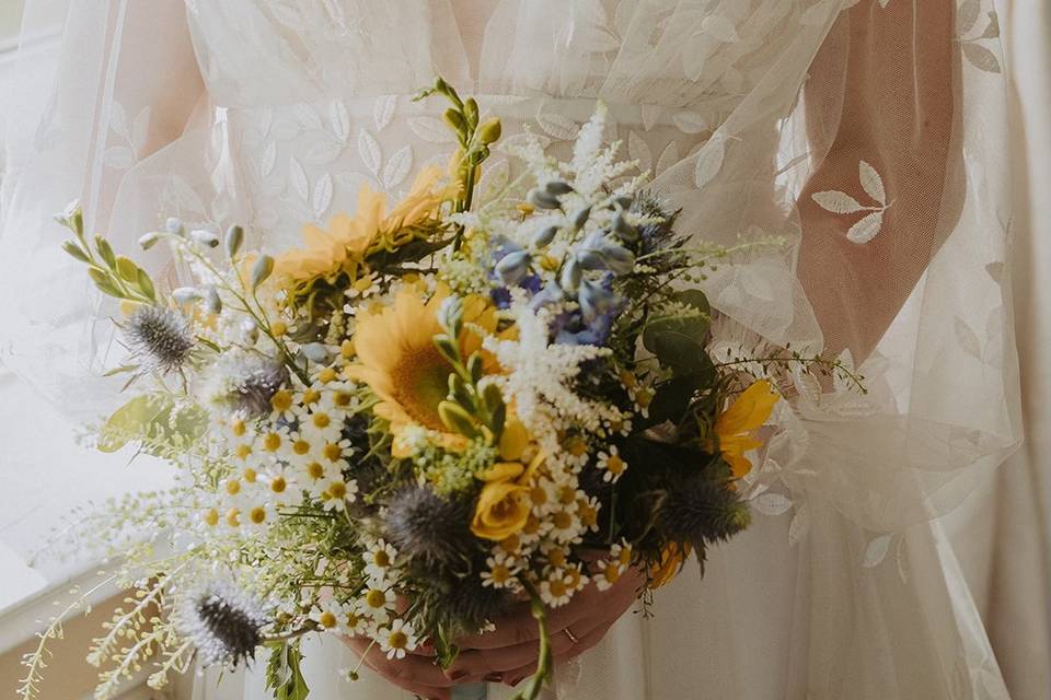 Détail bouquet de la mariée