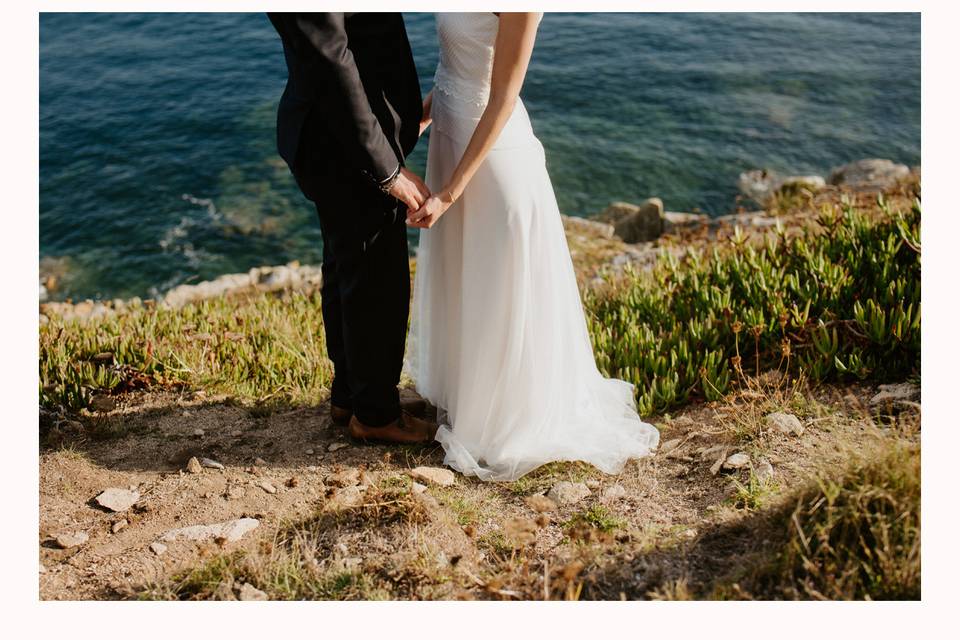 Couple en bord de mer