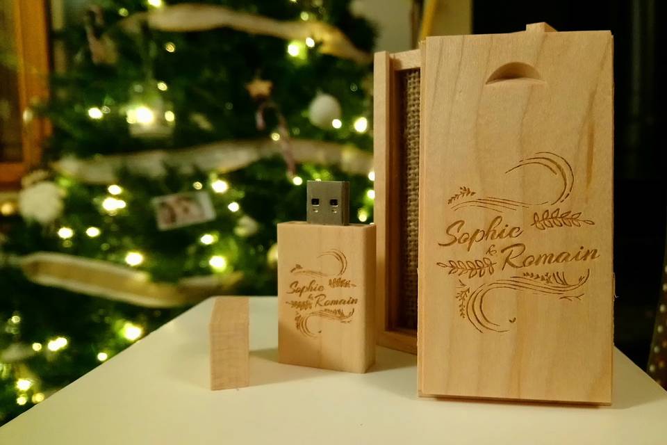 Clé USB en bois unique