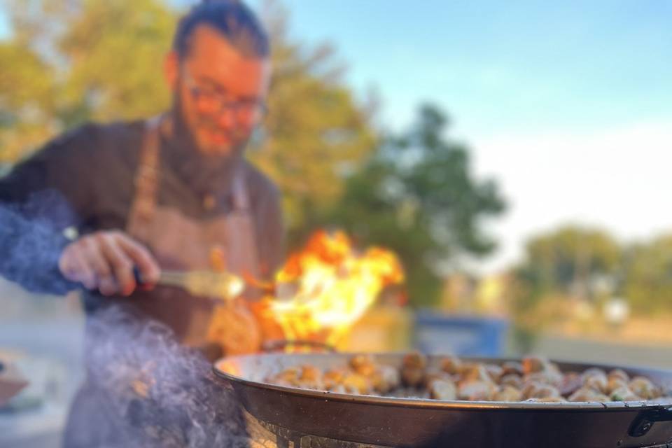 Du brasero, au feu de bois