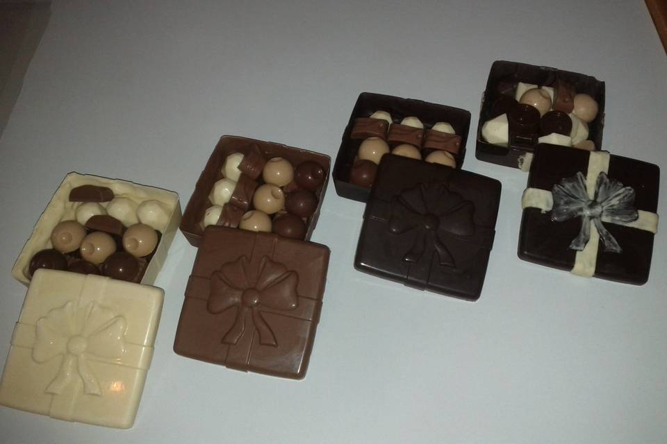 Boîtes de chocolat en chocolat