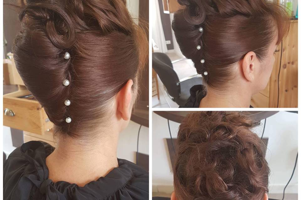 Chignon avec perle