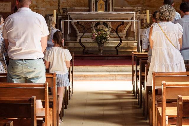 Cérémonie à l'église, mariage