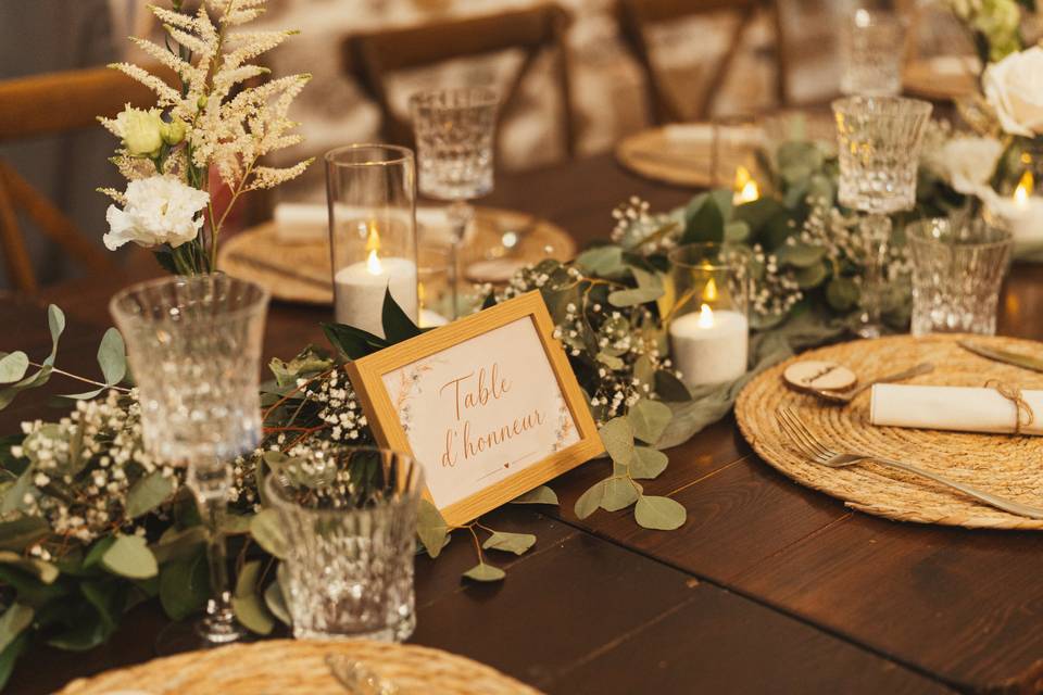 Table d'honneur, réception